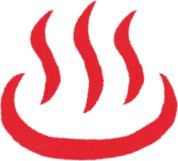 Illustration of Onsen Hot Spring Symbol